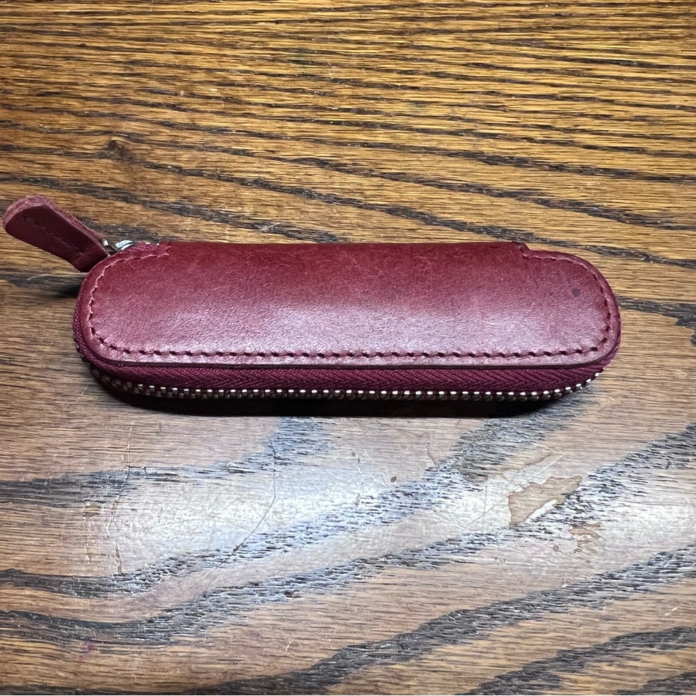 Galen Leather Zippered Single Pen Case for Kaweco - Pocket Pen